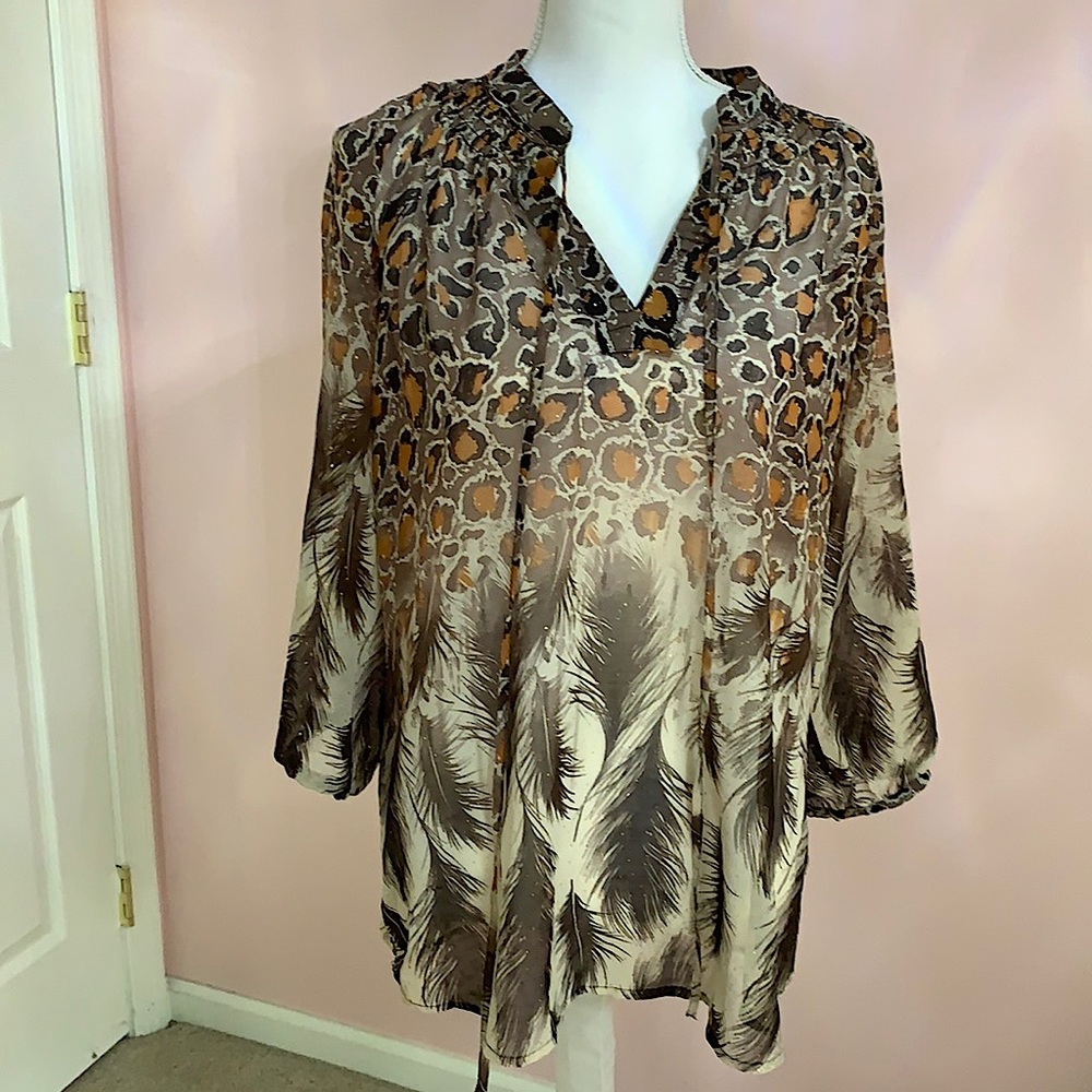 Buffalo Flowy Sheer Top Sz XL NWOT
